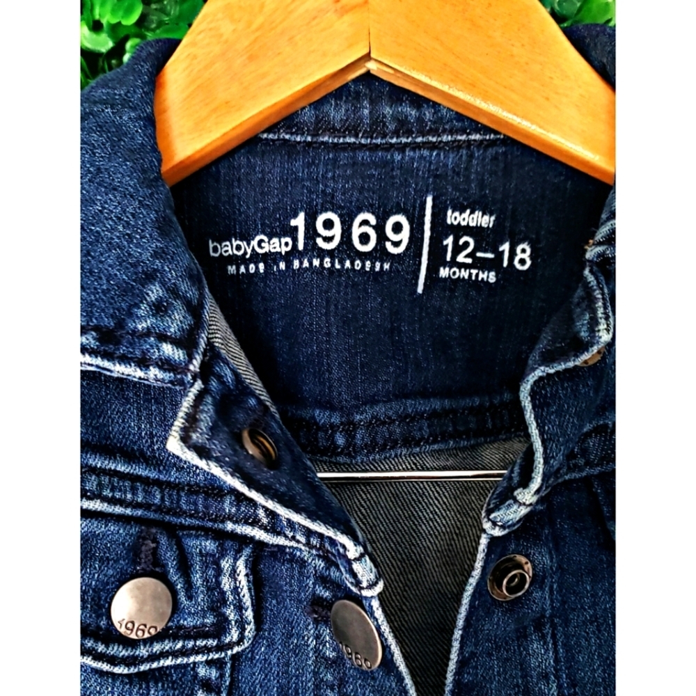 71. 2/$20 Gap Baby jean jacket - Picture 2 of 4